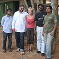 Ro London. Kartick and vets at Bannerghatta Bear Sanctuary outside Bangalore, India.